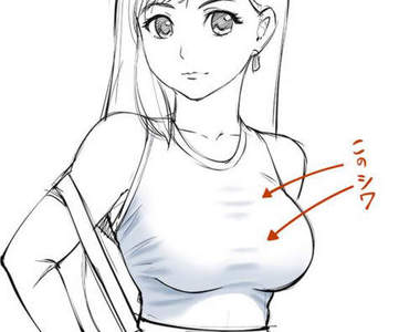這也是種性感《隱乳山脈》巨乳才會有的衣服皺摺