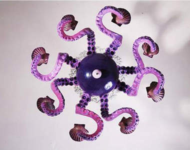 觸手系《章魚吊燈》在房間掛一隻很有FU唷～（扭動）