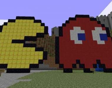 在《Minecraft》重現遊戲「小精靈」 真可說是超強的執著喔...