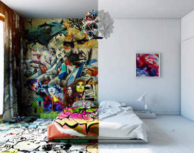 《半白半塗鴉》這真的是一間房間 不是兩間