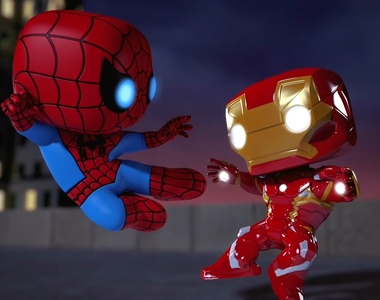 《超萌Funko漫威小劇場》蜘蛛人你到底在玩什麼啦XD 為什麼要把洛基變成雞啊XDD