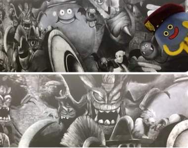 《勇者鬥惡龍英雄集結II》新宿車站中驚見巨幅壯觀黑板畫