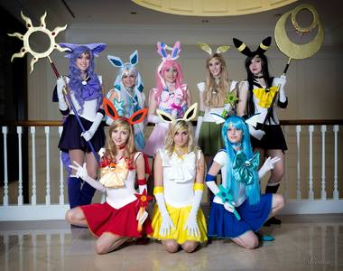 精靈寶可夢《伊布美少女戰士》擬人Cosplay 伊布們果然是優美的孩子們啊(心)