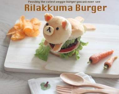 《懶懶熊漢堡》這麼可愛是怎麼吃的下去啦>///