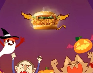 惡魔們都在傳：萬聖節只要吃一口肯德基惡魔醬淋咔啦雞腿堡….