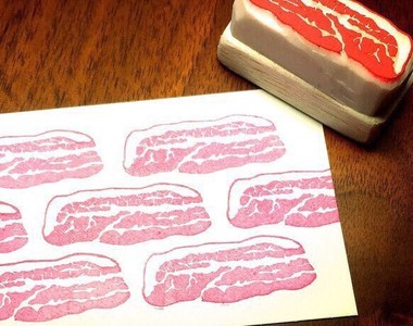 《肉的橡皮擦雕刻印章》對肉一定有莫大的愛才能這麼逼真啊