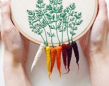 《蔬菜刺繡》種出立體的羊毛氈蘿蔔還可以收成喲ww