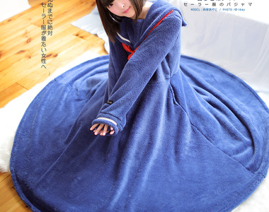 《水手服睡衣冬季版》毛絨絨的感覺讓可愛度大大倍增~❤