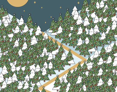 《聖誕節猜謎》你有多快可以找到樹林裡的小精靈呢？