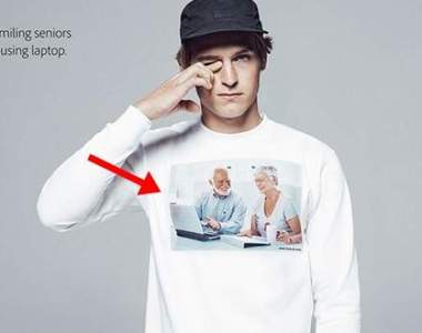 《Adobe進軍時尚界》？素材圖案的T恤穿在模特兒身上居然有點酷...