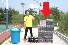 網友實驗《100條曼陀珠倒入100瓶可樂中》結果跟想像中不一樣？