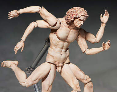 figma《達文西維特魯威人》四手四腳都可以動喔ww