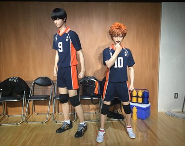 日本環球影城《排球少年》日向與影山等身大模型展出