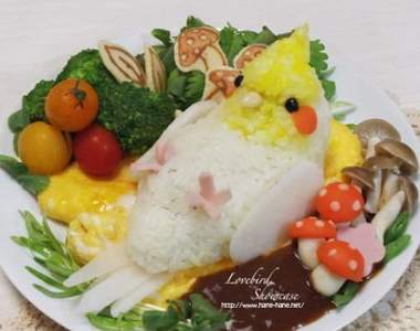 超真實《鸚鵡料理》讓人捨不得吃的可愛模樣　只好一直盯著看惹（誤）