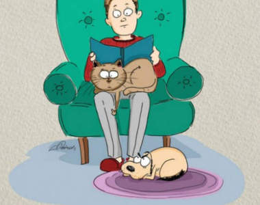 插畫《貓咪與狗狗的不同》主人是S或M的差別而已吧(?)