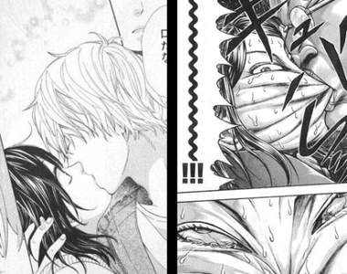 《少女漫畫 vs 硬派漫畫》說好讓人怦然心動的強勢接吻呢ww