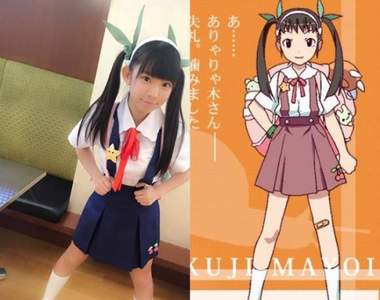 F罩杯合法蘿莉《長澤茉里奈cos八九寺真宵》突破了次元之壁…