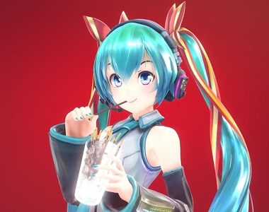 《初音未來 x Pocky》炎炎夏日來一杯沁涼的冰Pocky吧~