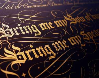 Seb Lester的《西洋書法》美的像是人體字體印刷機(無誤)