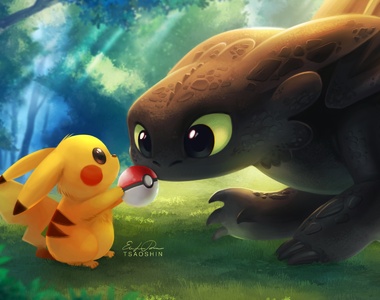 《馴龍高手×精靈寶可夢》我也想要抓沒牙(激動)