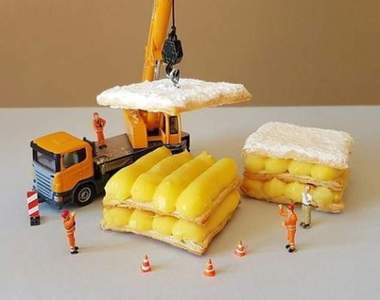《甜點的迷你工事現場》用模型玩具打造超可愛的美味小世界♡