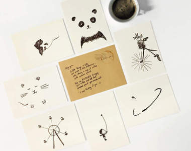 就是要弄髒的《印漬明信片》寄出時還有淡淡的咖啡香唷