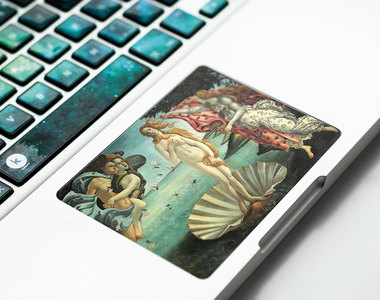 文青感十足《世界名畫鍵盤貼紙》我想貼吶喊(舉手)