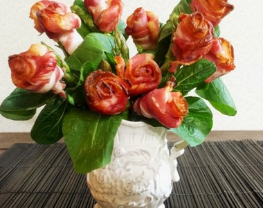 母親節料理《培根玫瑰花》取代康乃馨送給肉食性媽媽♥