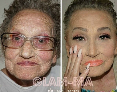 《八旬奶奶的美妝New Look》彩妝師孫女的愛與修容技術～♥