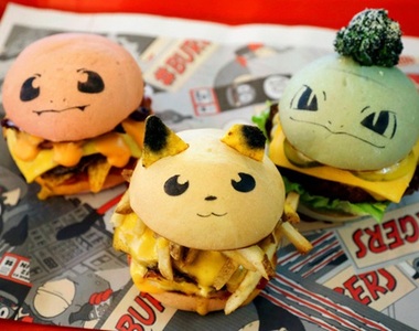 期間限定《精靈寶可夢漢堡》餡料滿滿的好想偷偷用寶貝球外帶回家～