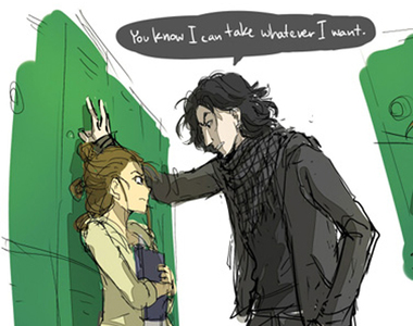 《如果星戰人物是高中生》壁咚女主角的下場是...