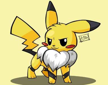 推友自繪《精靈寶可夢1+1》皮卡丘X伊布X電擊獸太可愛啦