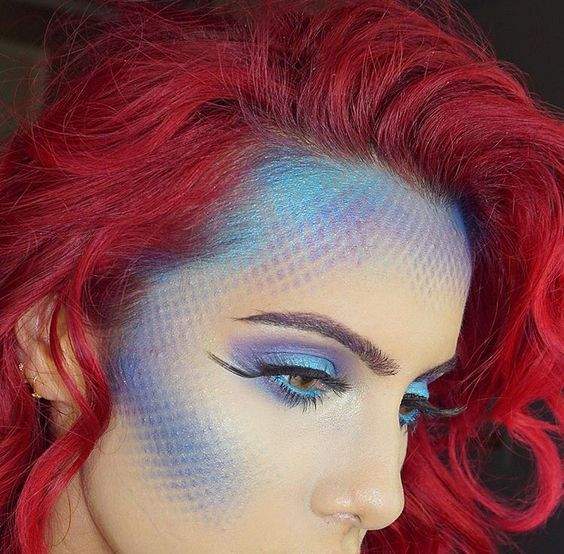 萬聖節化妝教學 魚鱗妝 輕鬆畫出美人魚的模樣