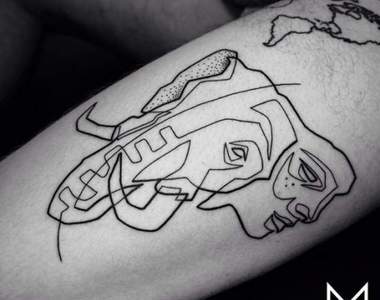 《一筆畫刺青》再複雜的圖案都只要一筆就能完成(ﾟ∀ﾟ)b