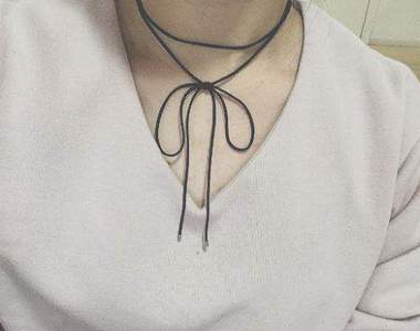 零成本飾品《鞋帶頸鍊》用便宜抽繩取代高級緞帶意外毫無破綻