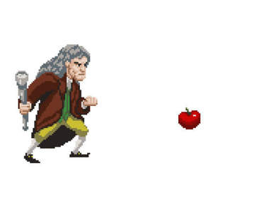 《科學格鬥》如果科學家都變格鬥遊戲角色...還真的有物理攻擊耶w（丟蘋果）