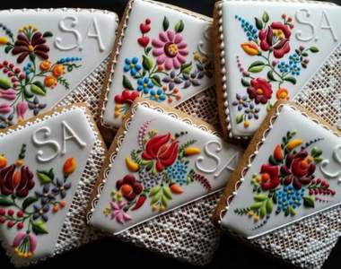 純手工《蕾絲糖霜餅乾》完全是在餅乾上的藝術品