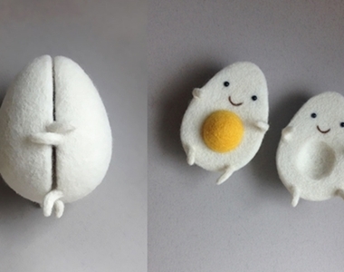 《相親相愛雞蛋蔬果羊毛氈》只要抱在一起就能合體也太可愛了吧♥