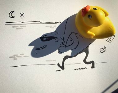 《影子塗鴉藝術》完全是考驗想像力的藝術作品呢