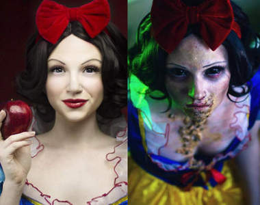 血腥慎入《迪士尼公主獵奇化》美女特效化妝師的精彩作品