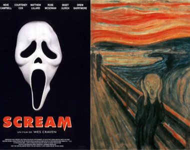 《電影海報向世界名畫致敬》原來驚聲尖叫就是吶喊的實體化啊