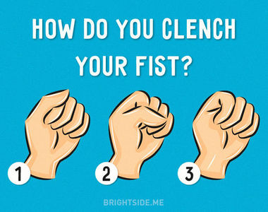 《拳頭心理測驗》拳頭硬的時候也可以看出你的個性？