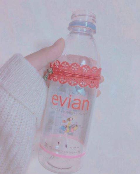 Evian礦泉水拉鍊筆筒diy 簡單兩步驟打造清新可愛的環保小筆筒