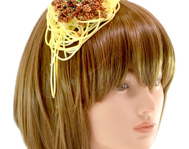 《食品模型髮飾》小姐小姐妳頭上有一坨麵...