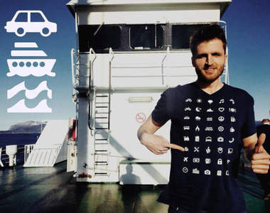 《IconSpeak旅行T恤》穿上這件有40個icon的T恤就免驚語言不通了