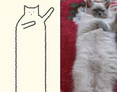 完全不用思考就可以用《幾條線就還原貓姿勢》也太有才了吧w