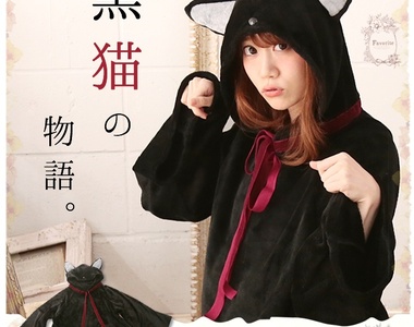 冬天必備的《貓咪、兔兔、熊貓懶人衣》可以賣萌又舒服~極度實用啊
