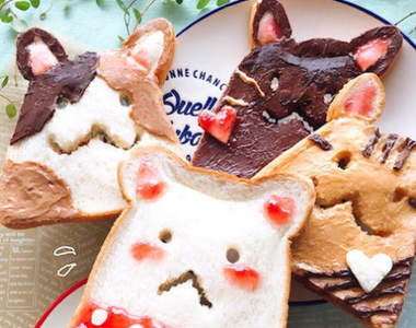 可愛自製《貓吐司》普通的烤吐司也能簡單大變身♪