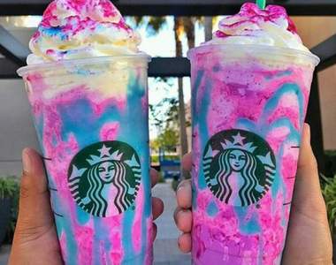 《獨角獸星冰樂》美國星巴克5日限定發售的超夢幻星冰樂