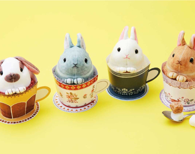 辦公療癒小物《茶杯兔兔清潔墊》快在辦公桌上養一隻兔子（摸）